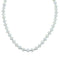 Native American Navajo Mother of Pearl Bead Sterling Silver Necklace JX124565